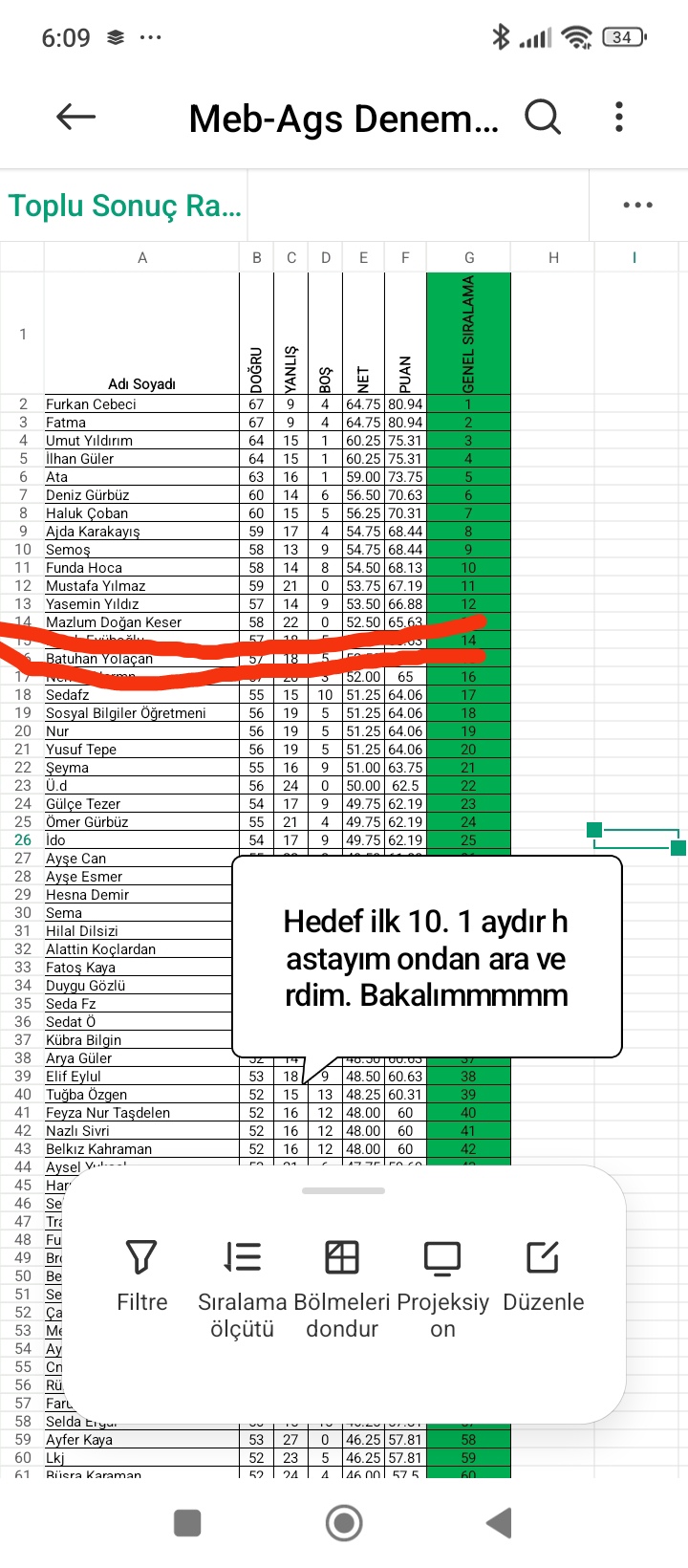 MEB AGS İLK DENEME SONUCUM OCAK AYİ BASLARİNDA